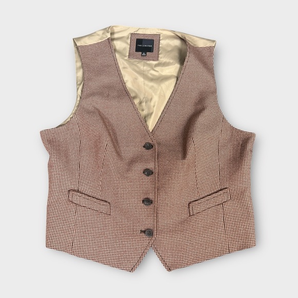 Limited Pink Herringbone Vest sz XL - Picture 1 of 5